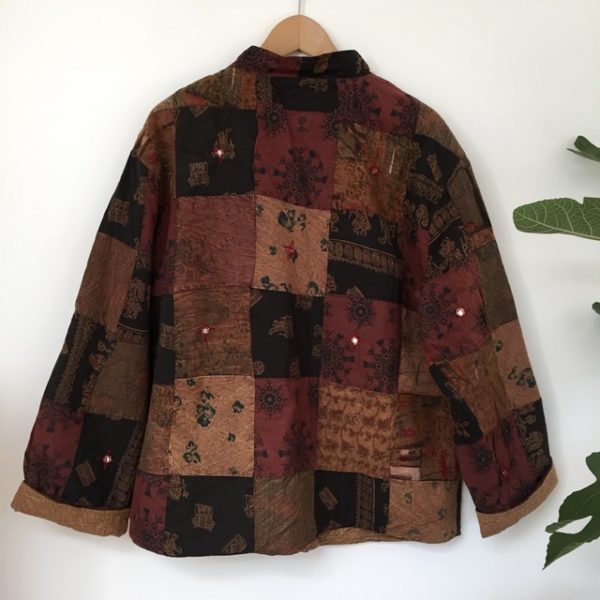 Vintage Indian earthy patchwork jacket