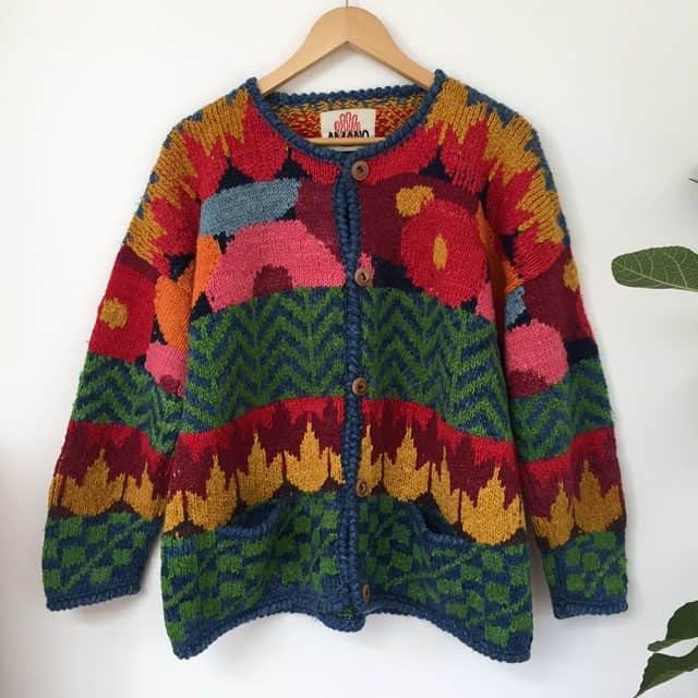 Incredible AMANO Rainbow Woollen Knitted Dream Cardigan - Woven Earth