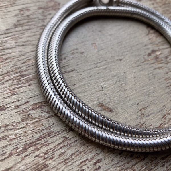 Vintage sterling silver chunky snake chain