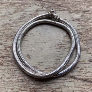 Vintage sterling silver chunky snake chain