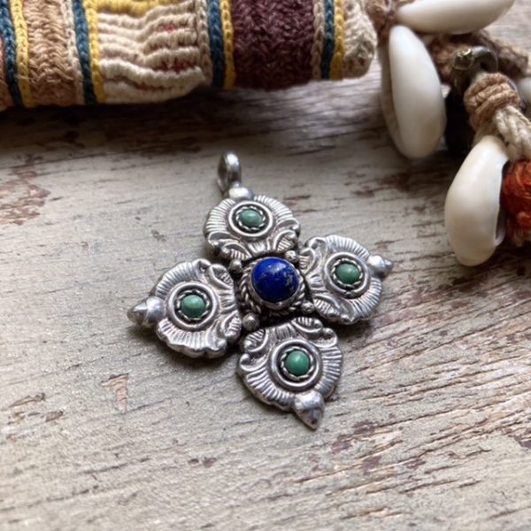Vintage Tibetan sterling silver pendant