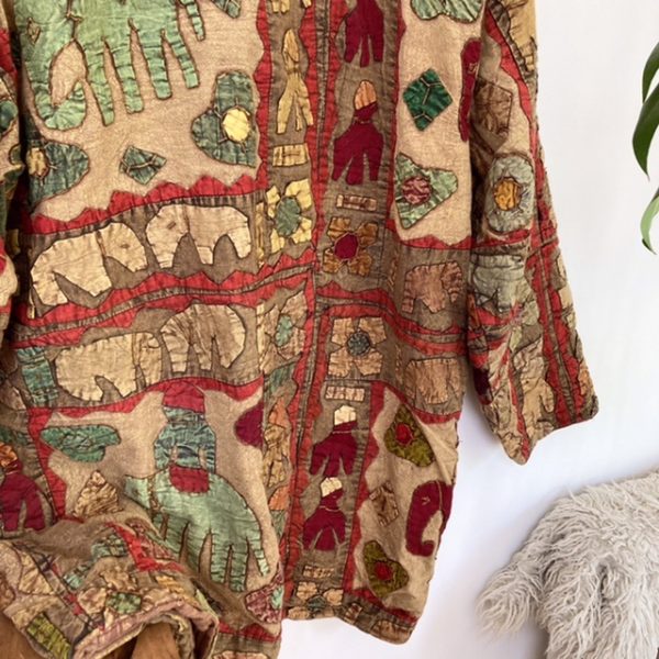 Vintage Indian textile patchwork jacket