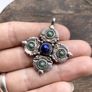 Vintage Tibetan sterling silver pendant