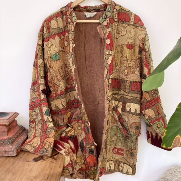 Vintage Indian textile patchwork jacket