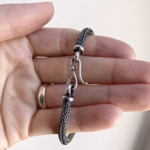 Vintage sterling silver woven bracelet