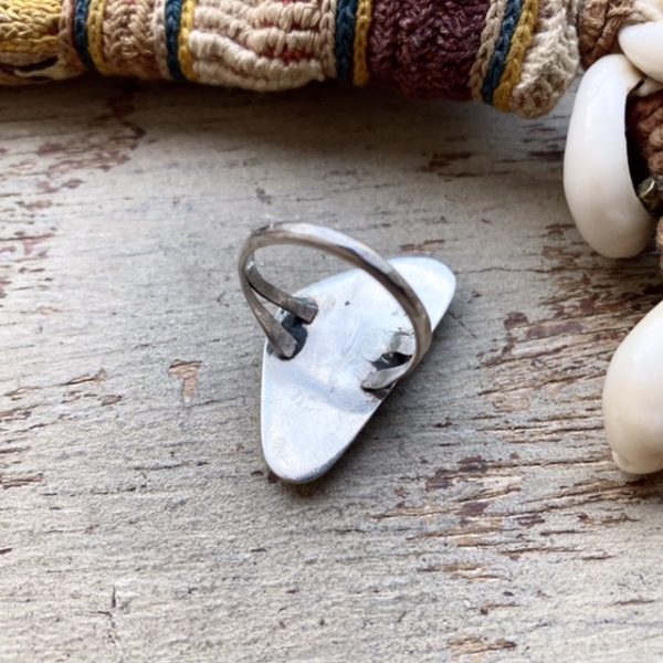 Vintage Navajo sterling silver bear claw ring