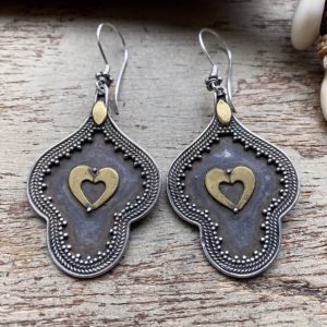 Vintage ornate sterling silver earrings