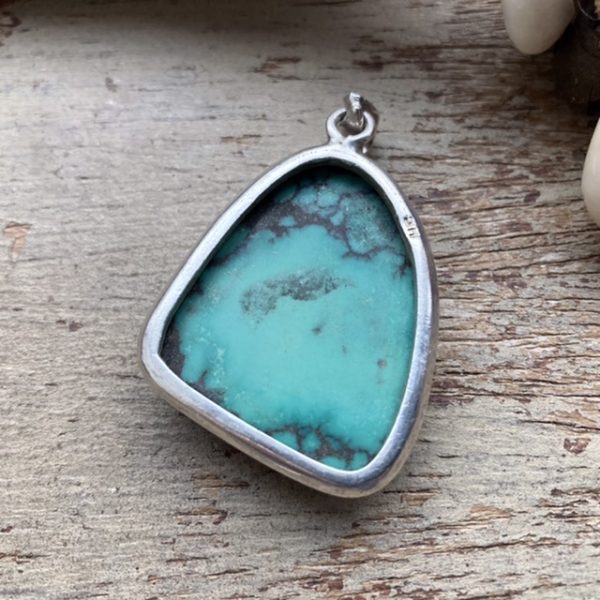 Vintage sterling silver turquoise pendant