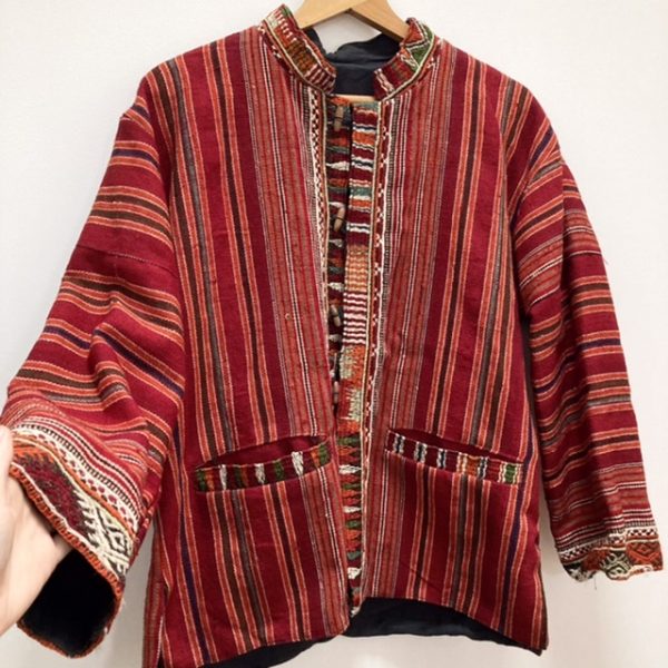 Beautiful Vintage Earthy Woven Textile Jacket
