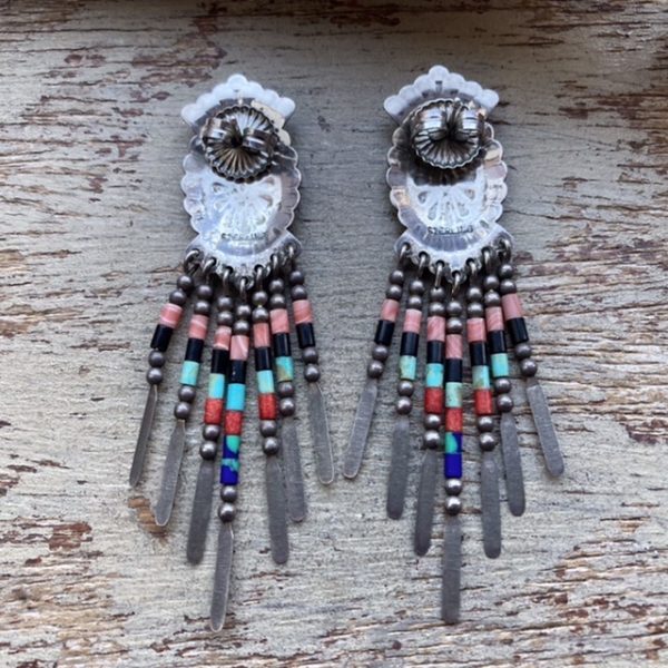 Vintage Navajo sterling silver earrings