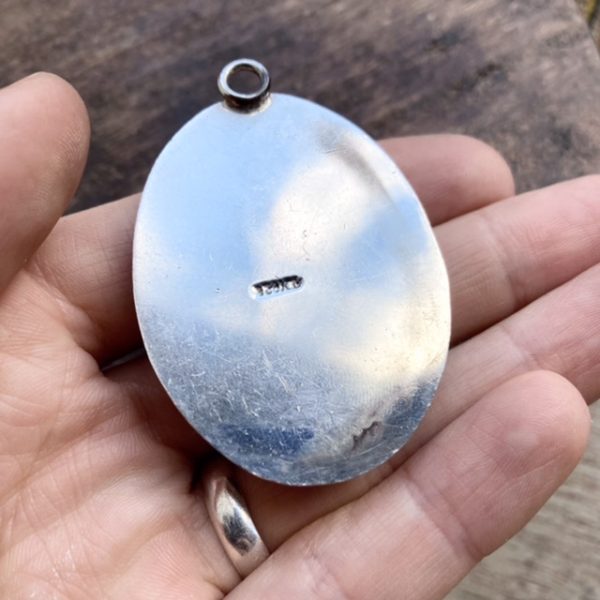 Vintage sterling silver turquoise pendant