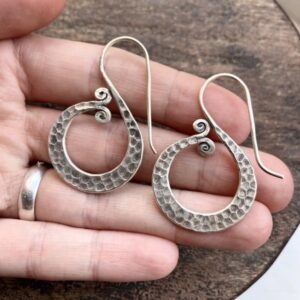 Solid silver hill tribe earrings