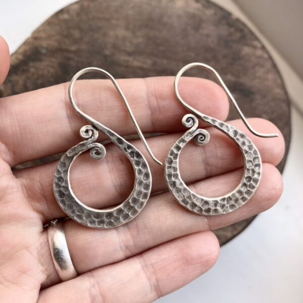 Solid silver hill tribe earrings