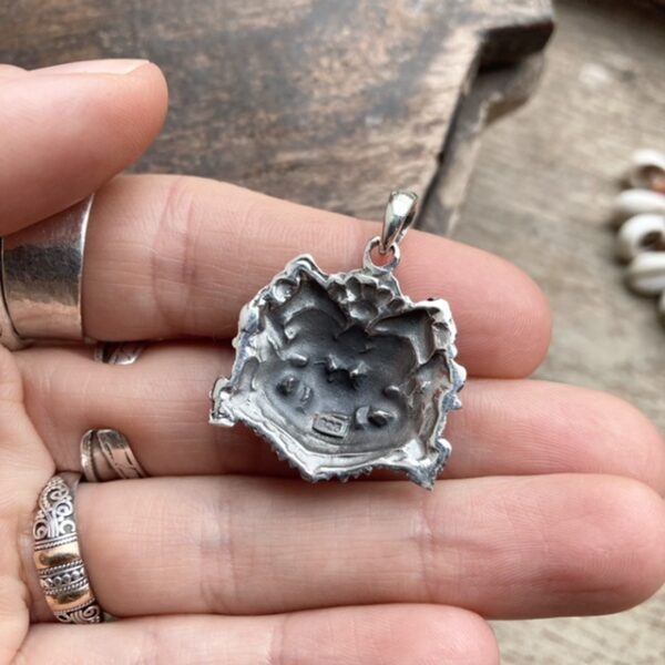 Sterling silver guardian lion pendant