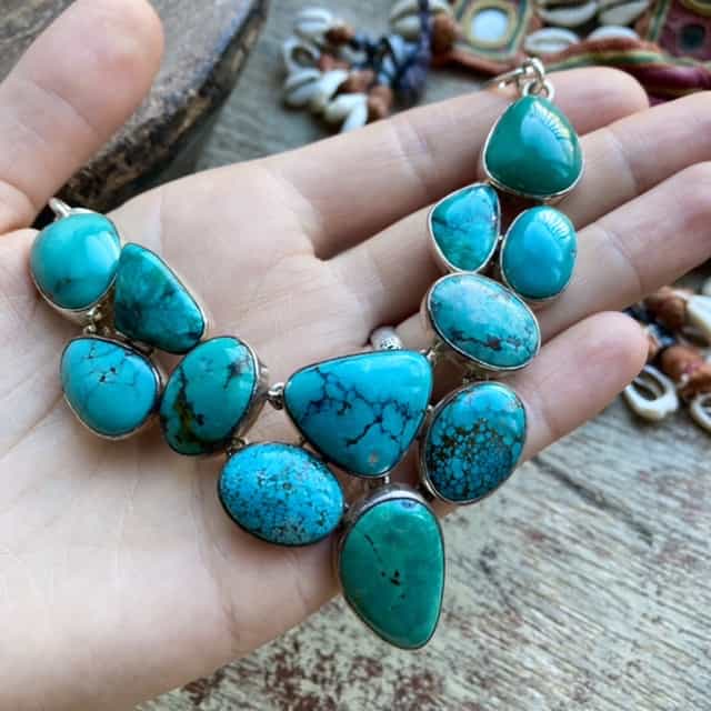 Chunky Turquoise Collar Necklace - Boho Chic Jewelry Online | The Jewelry  Junkie