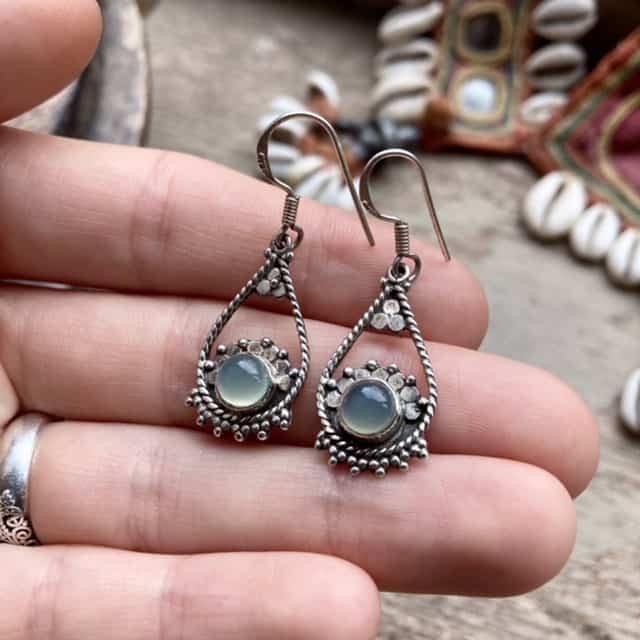 Vintage indian sterling silver earrings