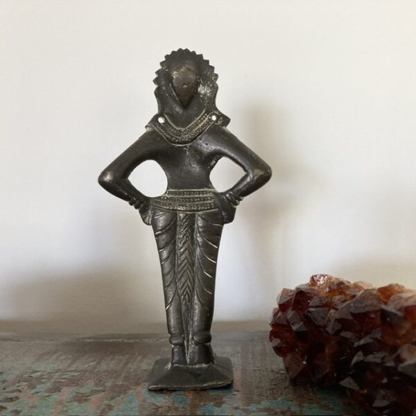Vintage Indian brass goddess statue