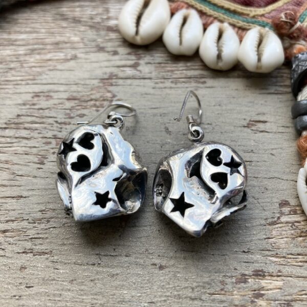 Vintage solid silver spiral earrings