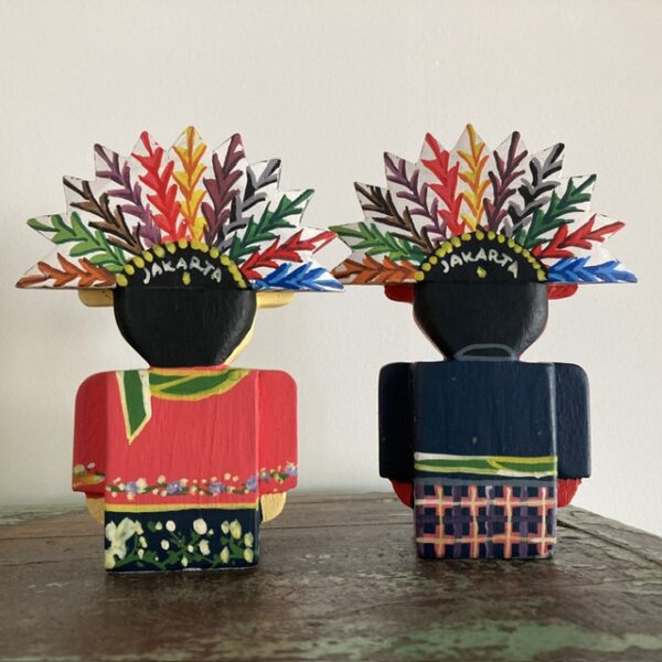 Indonesian painted wooden figures