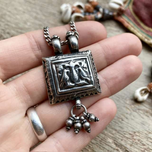 Vintage Indian sterling silver necklace
