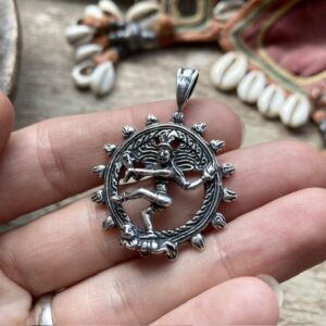 Vintage sterling silver Nataraja pendant