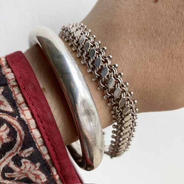 Vintage Indian sterling silver bracelet