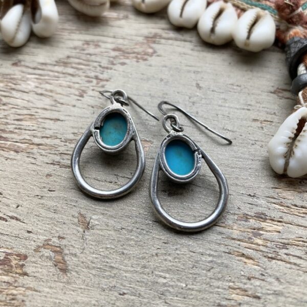 Vintage sterling silver turquoise earrings