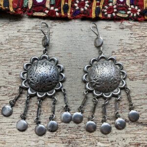 Vintage sterling silver bohemian dangly earrings