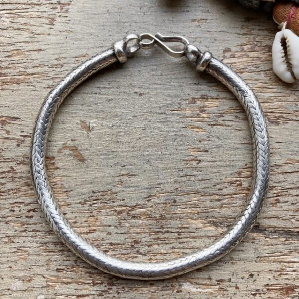 Vintage sterling silver woven snake bracelet