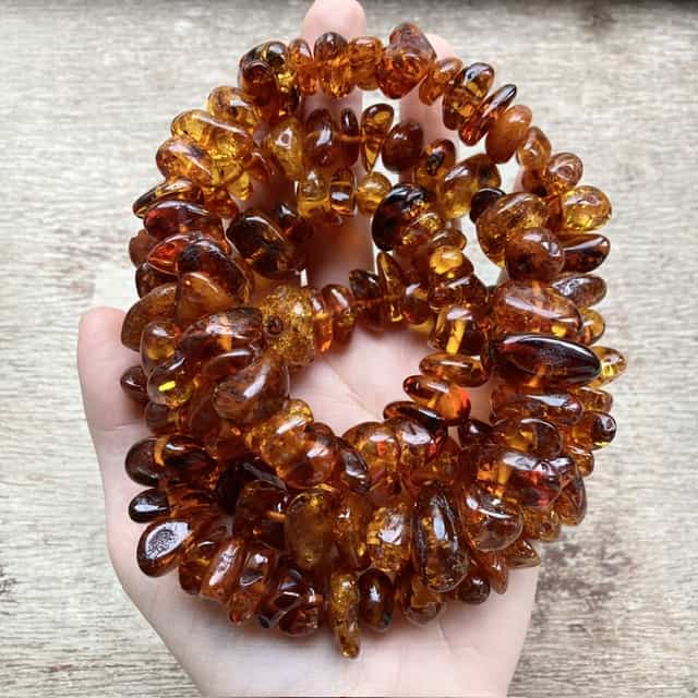 For Sale Multicolor Natural Baltic Amber Beads Necklace