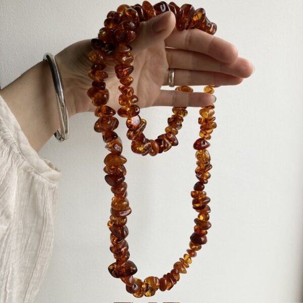 Vintage chunky natural amber necklace