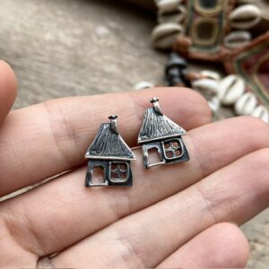 Vintage sterling silver cottage earrings