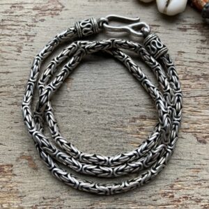 Vintage sterling silver Byzantine chain