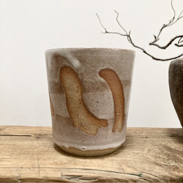 Handmade earthy ceramic cup