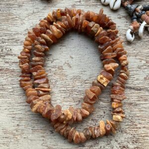 Vintage raw natural amber necklace