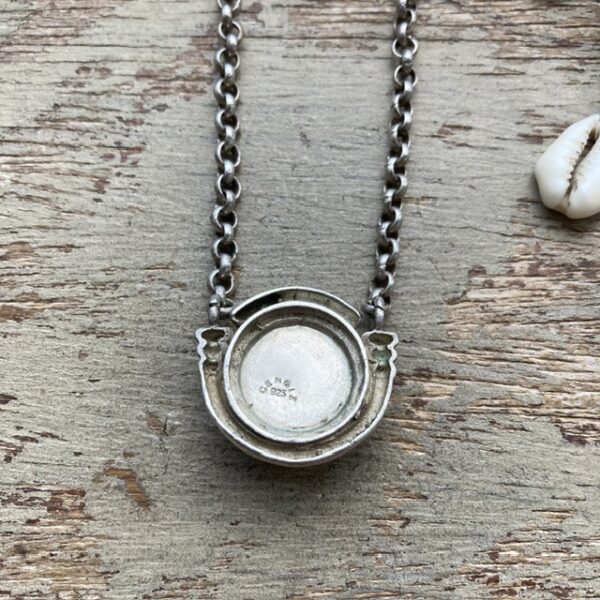 Vintage sterling silver carnelian necklace