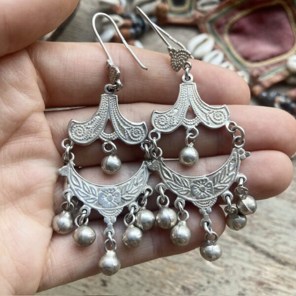 Vintage sterling silver bohemian earrings