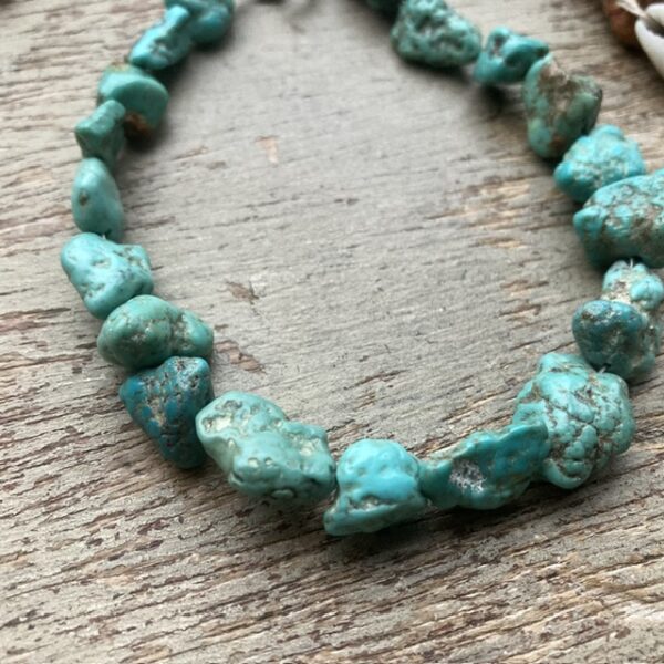 Vintage natural turquoise nugget bracelet