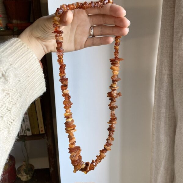 Vintage raw Baltic amber necklace