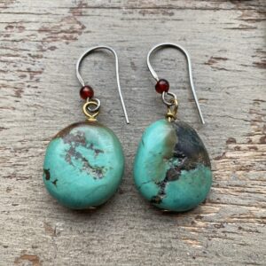 Vintage natural turquoise earrings
