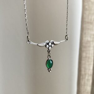 Vintage sterling silver love bird necklace