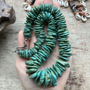 Vintage chunky natural turquoise necklace