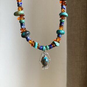 Handmade crystal beaded necklace
