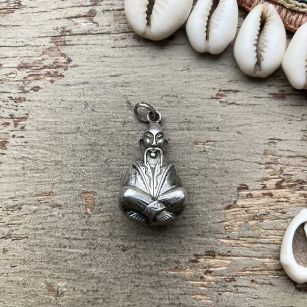 Vintage sterling silver Japanese figure pendant