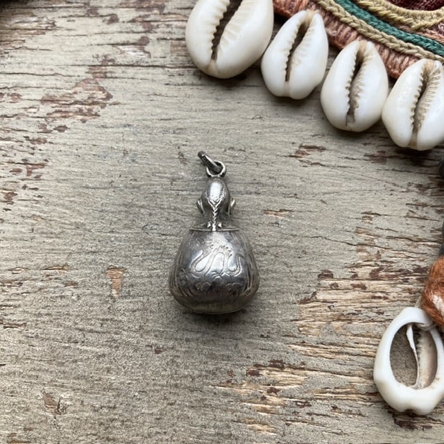 Vintage sterling silver Japanese figure pendant