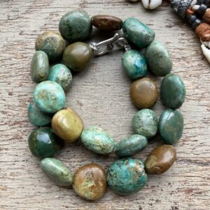 Handmade chunky natural turquoise necklace