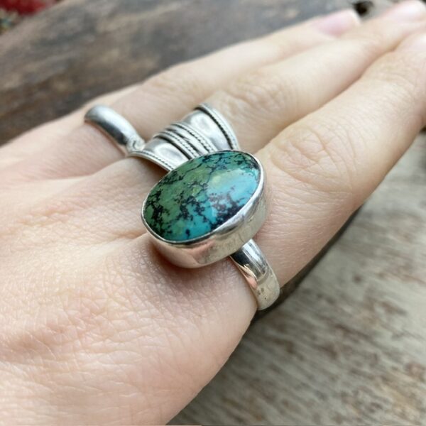 Vintage sterling silver turquoise ring