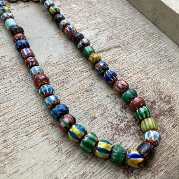 Antique glass beaded necklace