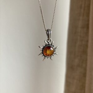 Vintage sterling silver sun necklace