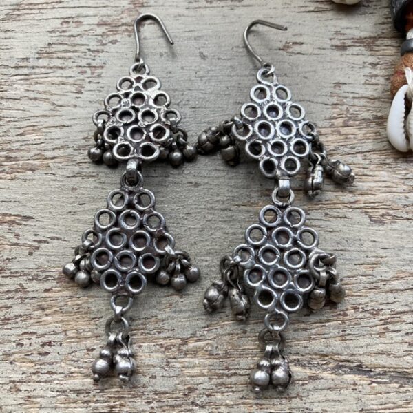 Vintage Afghan 800 silver earrings